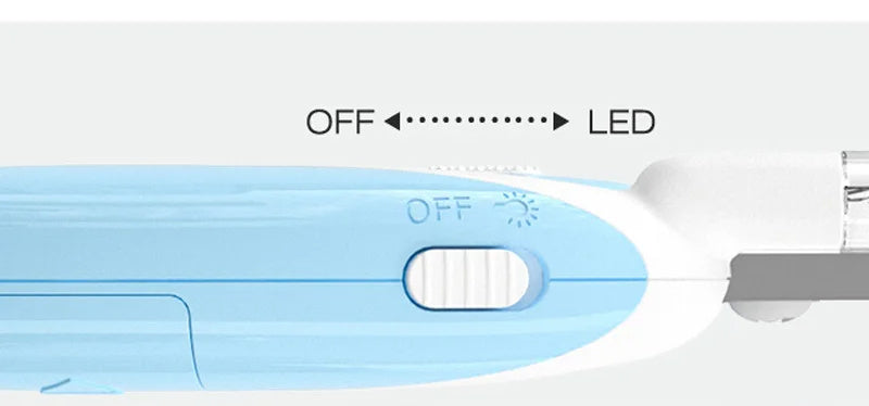 Battery-Powered Pet Nail Clipper with LED Light – Quiet & Safe Trimming
