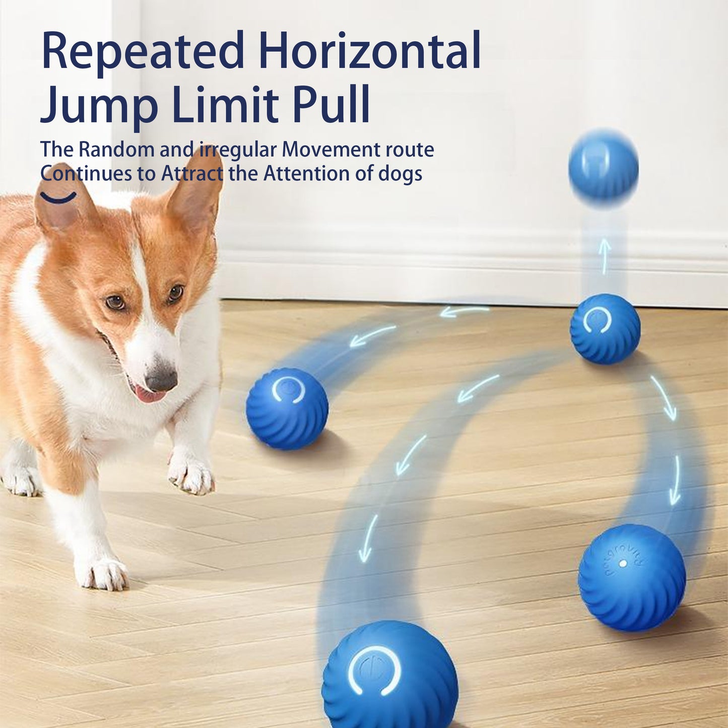 Interactive Smart Bouncing Ball for Dogs – Automatic Rechargeable Pet Toy