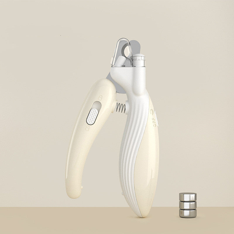 Battery-Powered Pet Nail Clipper with LED Light – Quiet & Safe Trimming