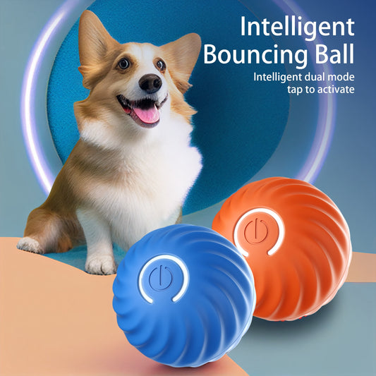 Interactive Smart Bouncing Ball for Dogs – Automatic Rechargeable Pet Toy