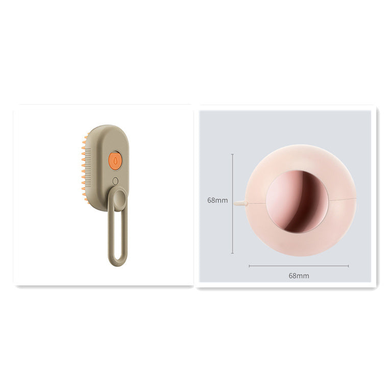 3-in-1 Electric Steam Pet Brush – Groom, Detangle & Massage in One