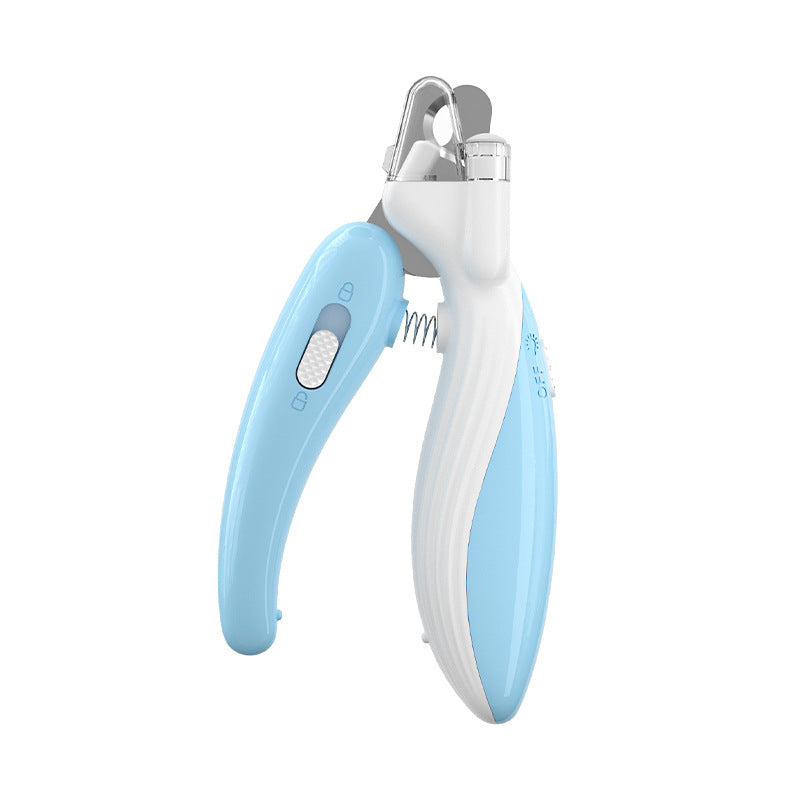 Battery-Powered Pet Nail Clipper with LED Light – Quiet & Safe Trimming