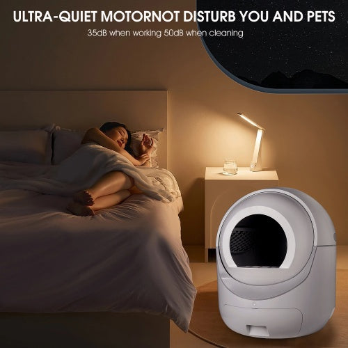 Smart Self-Cleaning Cat Litter Box β WiFi App Control, Odor Removal & Safety Protection