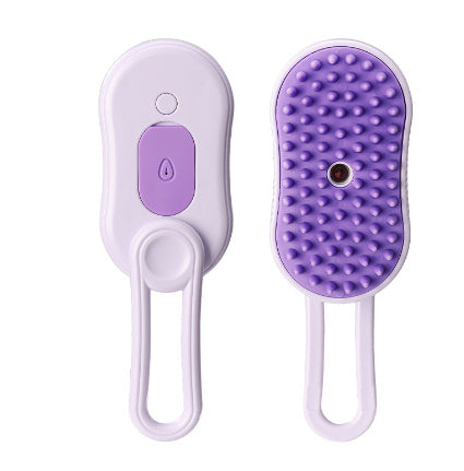 3-in-1 Electric Steam Pet Brush – Groom, Detangle & Massage in One
